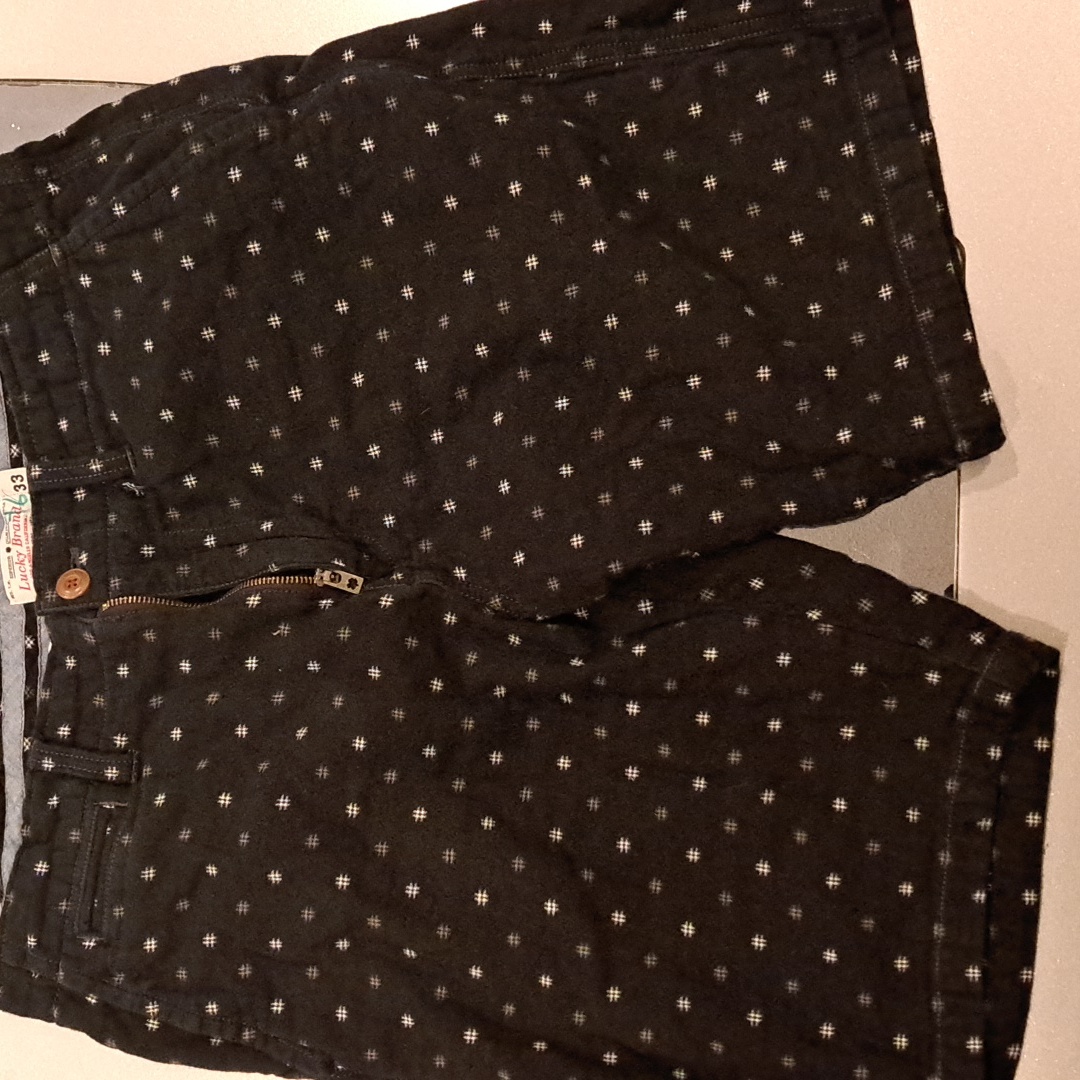 Lucky Brand Size 33 Black Print Casual Shorts